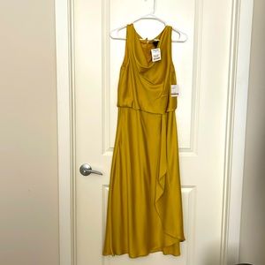 Brand new Gold/mustard mid dress polyester dress.